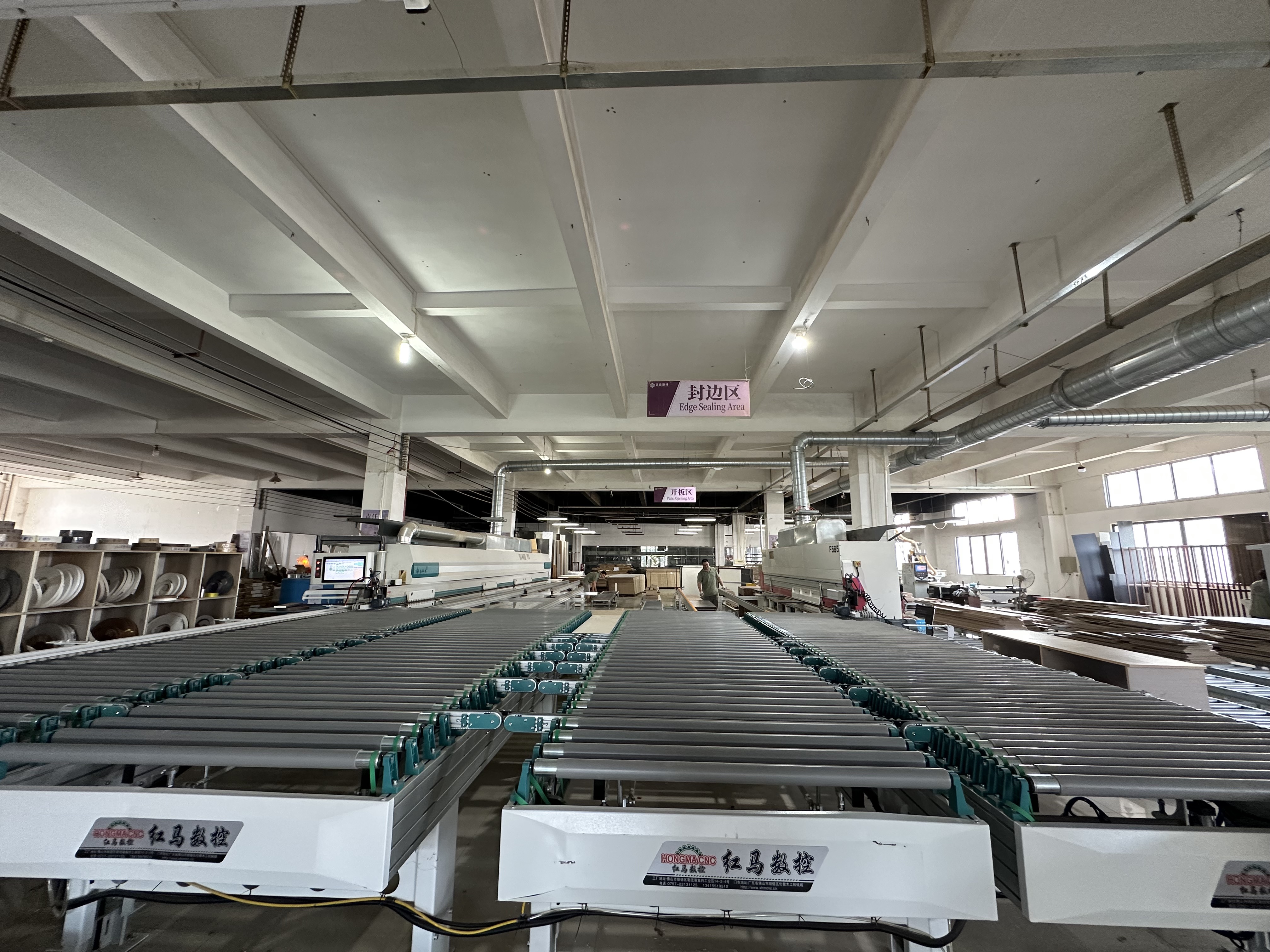 Finished handrail and window products ready for secure export packaging