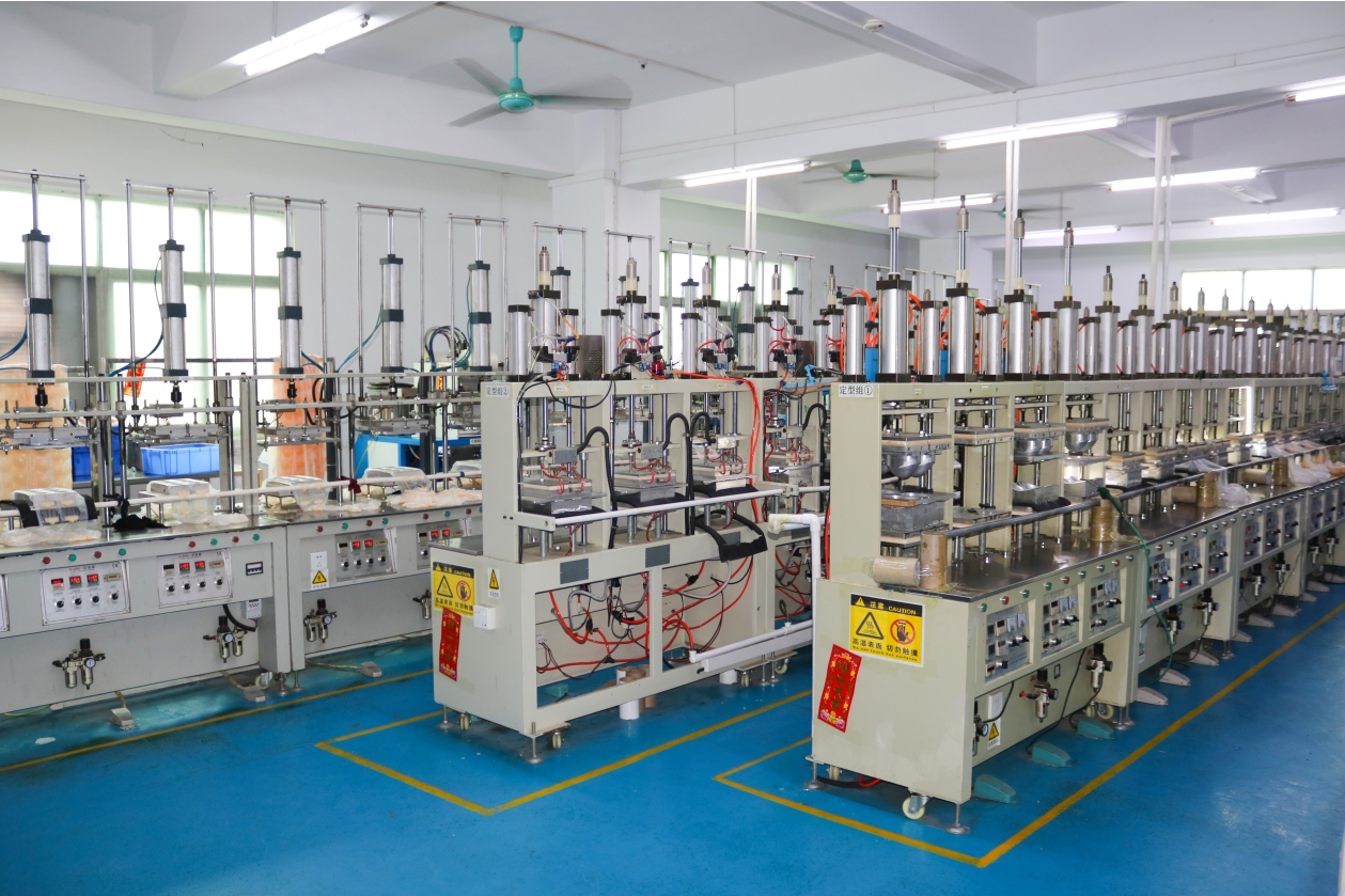 Dongguan Xinrui factory production line for invisible adhesive bras
