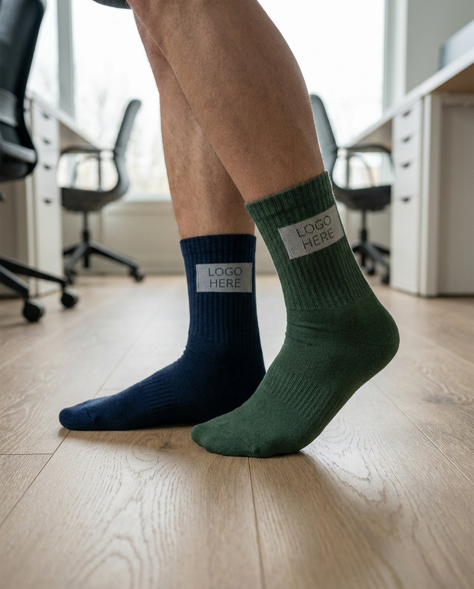 Detailed texture and cuff of Custom Promotional Socks