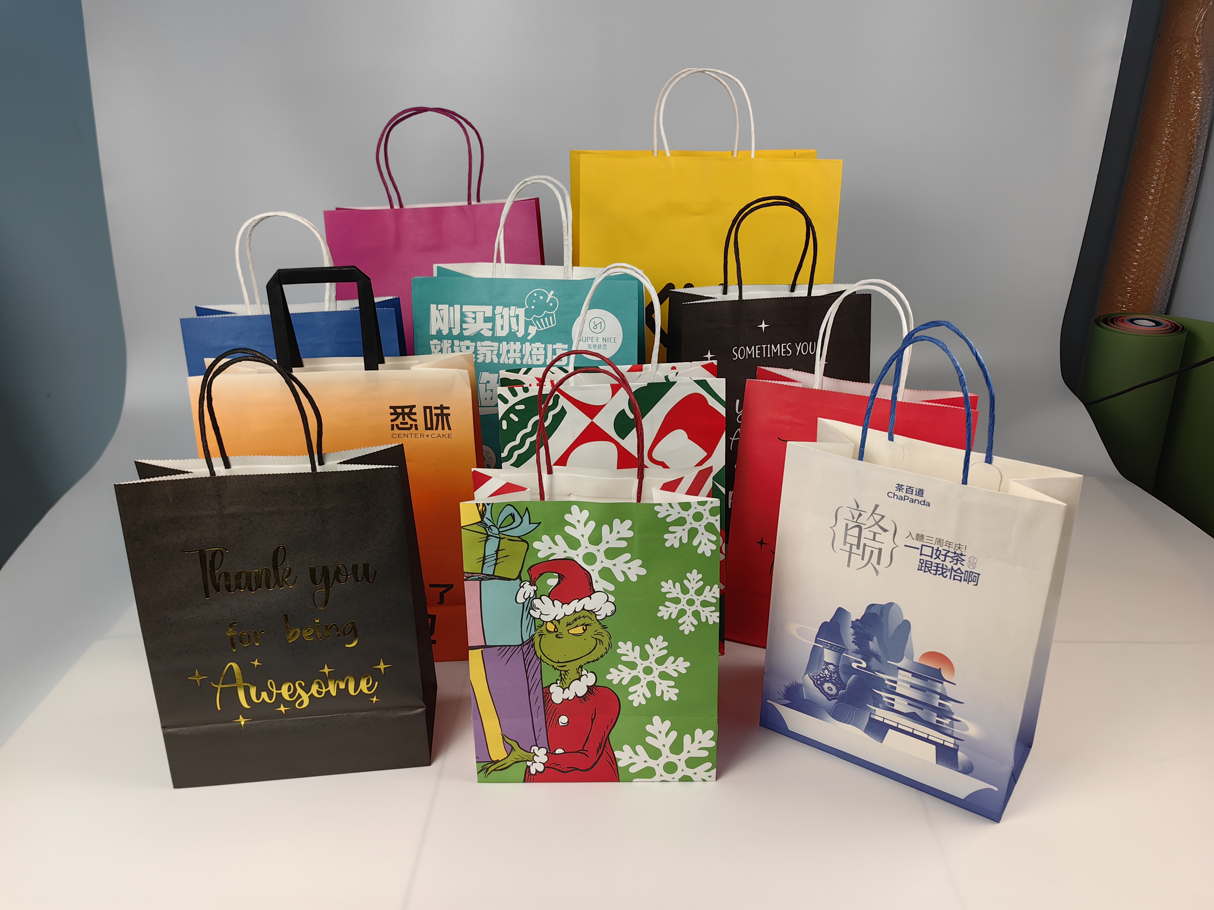 Custom luxury gift paper bag with premium finish options