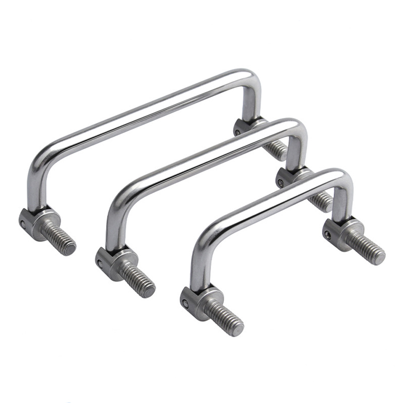 Heavy-duty stainless steel U handles for industrial machinery doors
