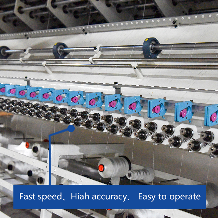 Close-up of the needle area on the YT-HF-9 Mattress Quilting Series machine