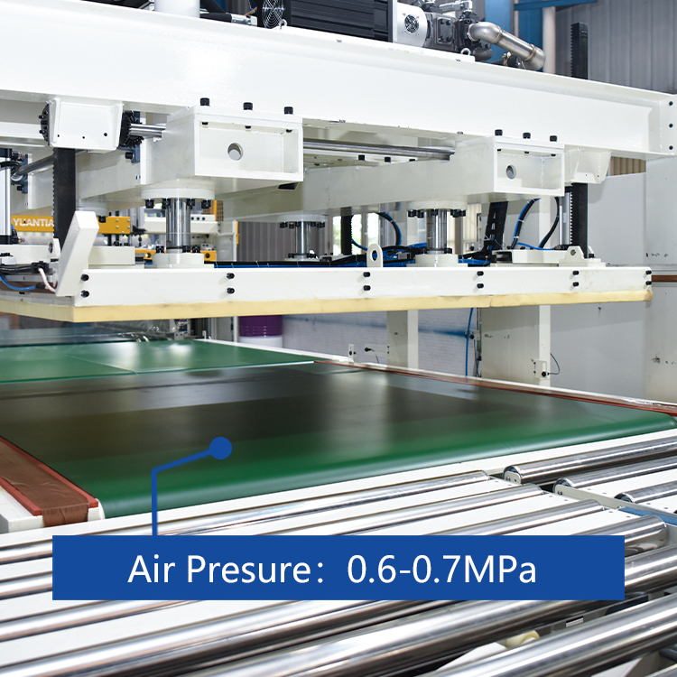Side view of YT-BZ-6A Mattress Compressing and Rolling Machine