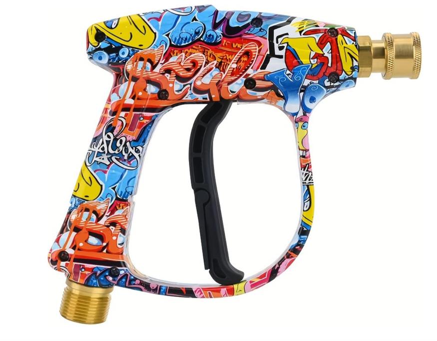 Commercial pressure washer gun with stainless steel valve rated for 4640 PSI and 12 GPM