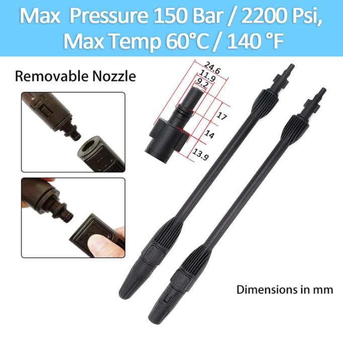 Wholesale cleaning accessories extension lance made of stainless steel and plastic