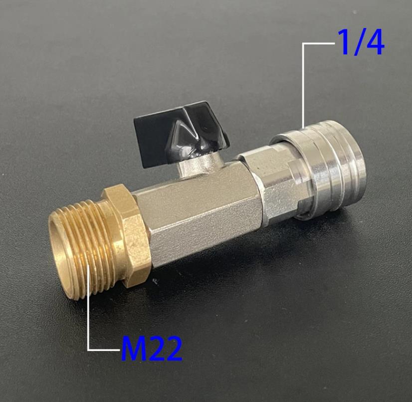 Various water outlet connectors and quick-connect adapters