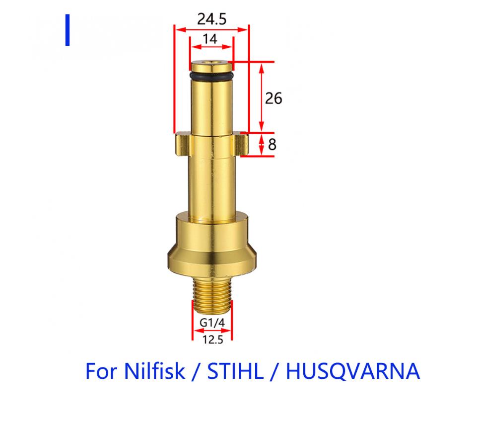 Premium brass and stainless steel adapters for high pressure washers