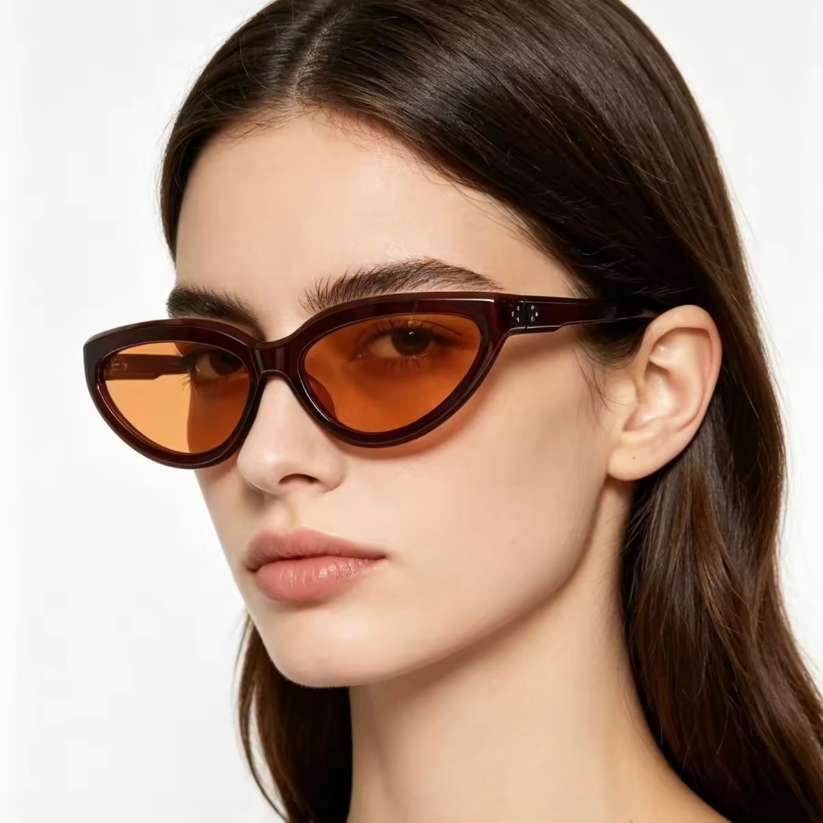 Custom Logo Vintage Fashion Cat Eye Sunglasses for Women