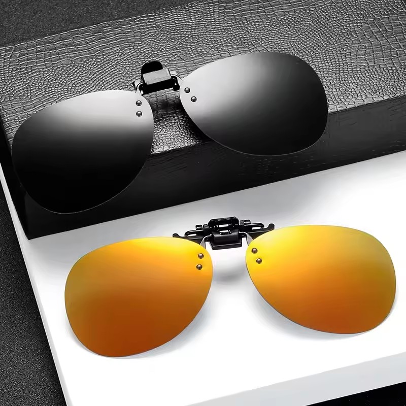 Wholesale designer sunglasses resin lens clip on aviation frame