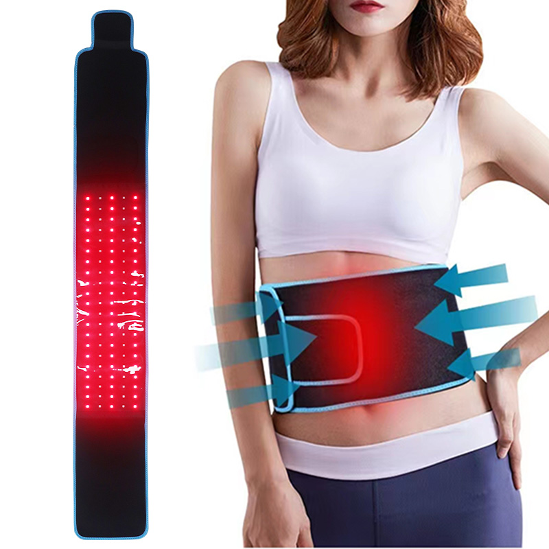 Detail view of the LED light configuration on the red light therapy slimming belt