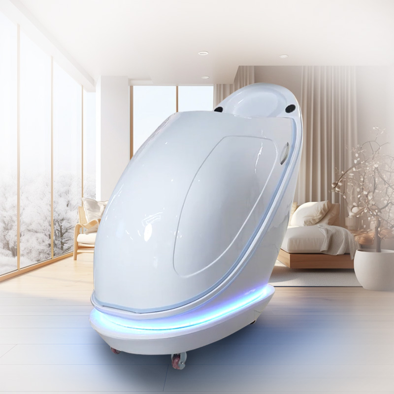 BW-609 wet steam sauna capsule with red light therapy and FRP body