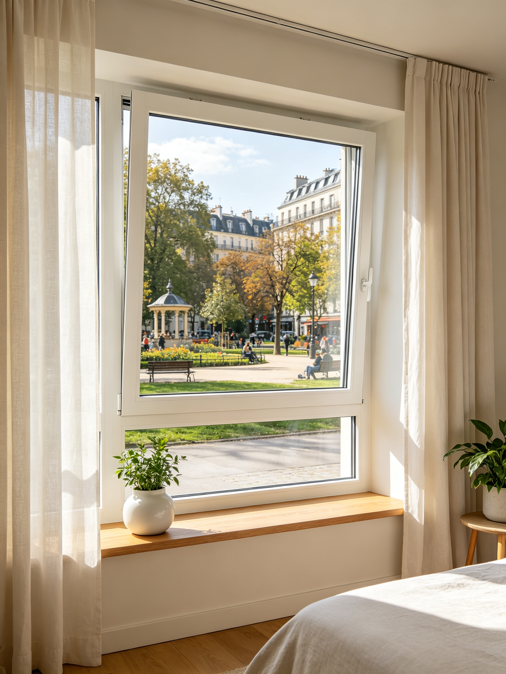 Bottom-hung window image supporting product comparison