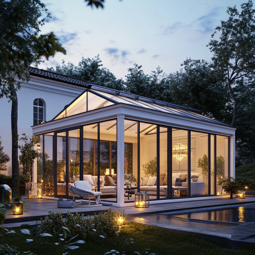Custom sunroom constructed with 6063-T5 native aluminum