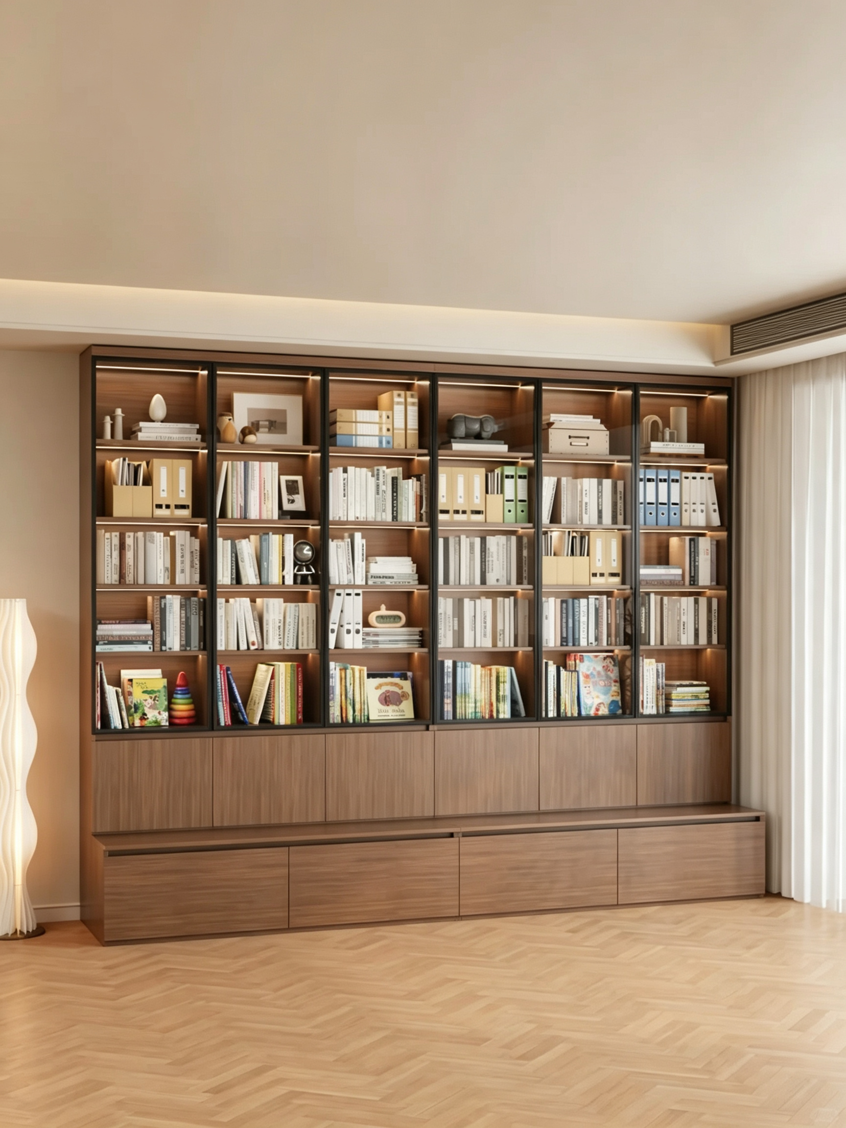 Heavy-duty warehouse storage cabinet and bookcase featuring robust 1.8mm board structure