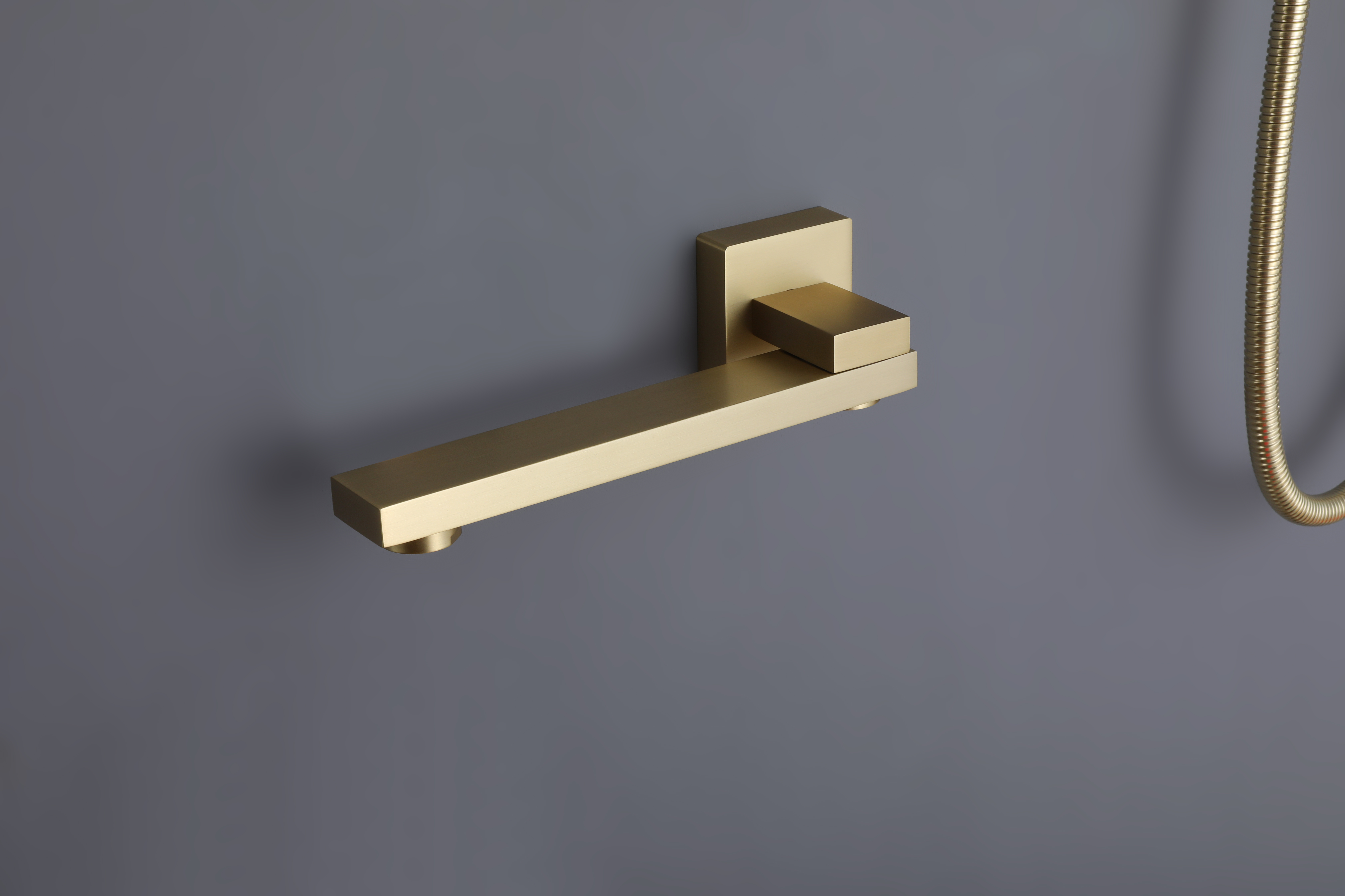 3-Function Thermostatic Wall-Mounted Shower System with Rough-In Valve in Brushed Gold