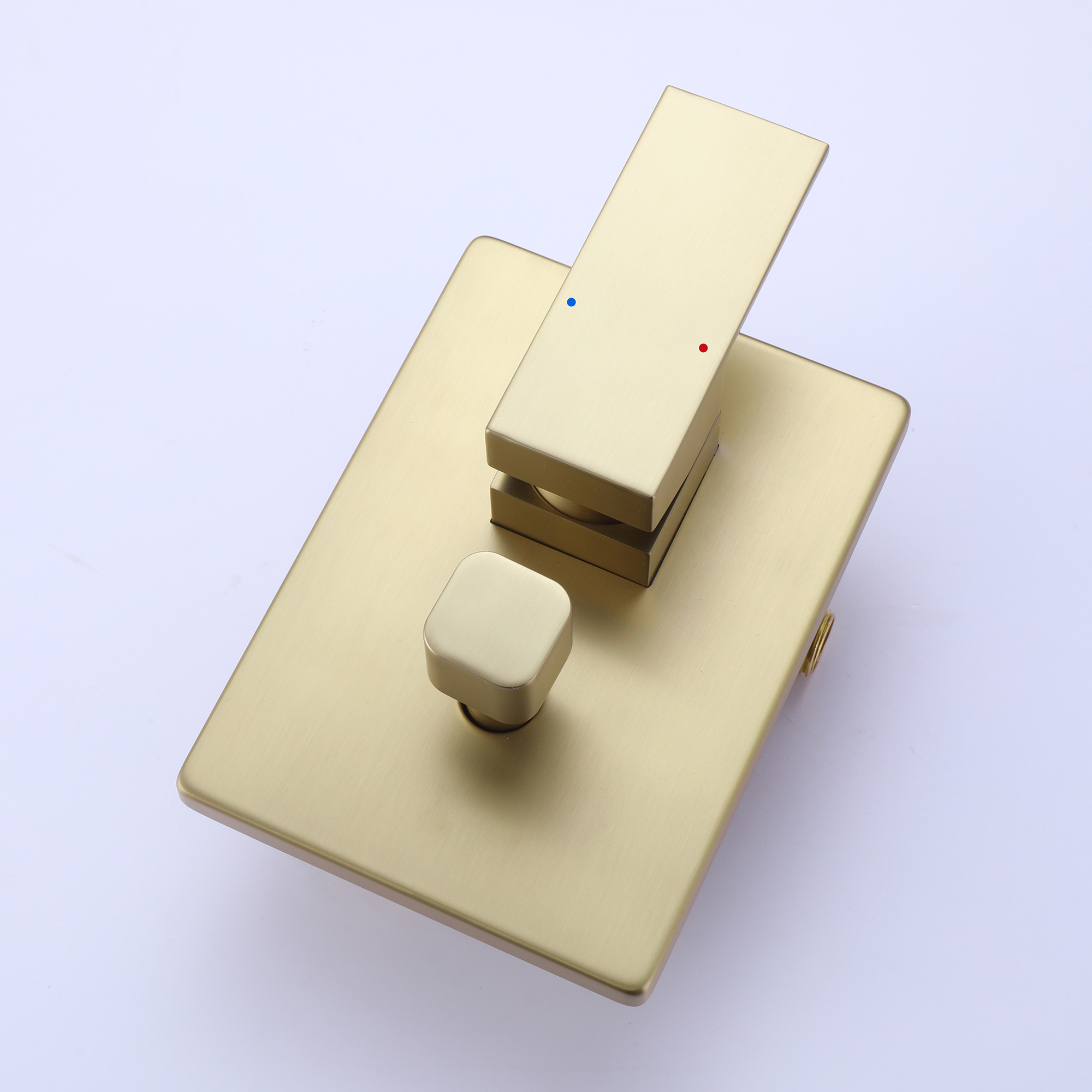 Durable copper and stainless steel valve core components for commercial bath installations