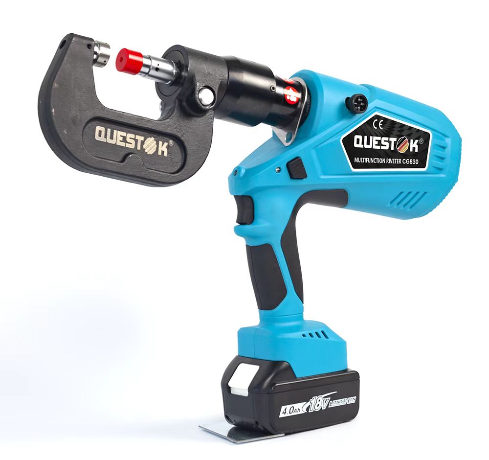How do I choose the right battery capacity for a cordless portable clinching gun to joint 2mm aluminum sheets?