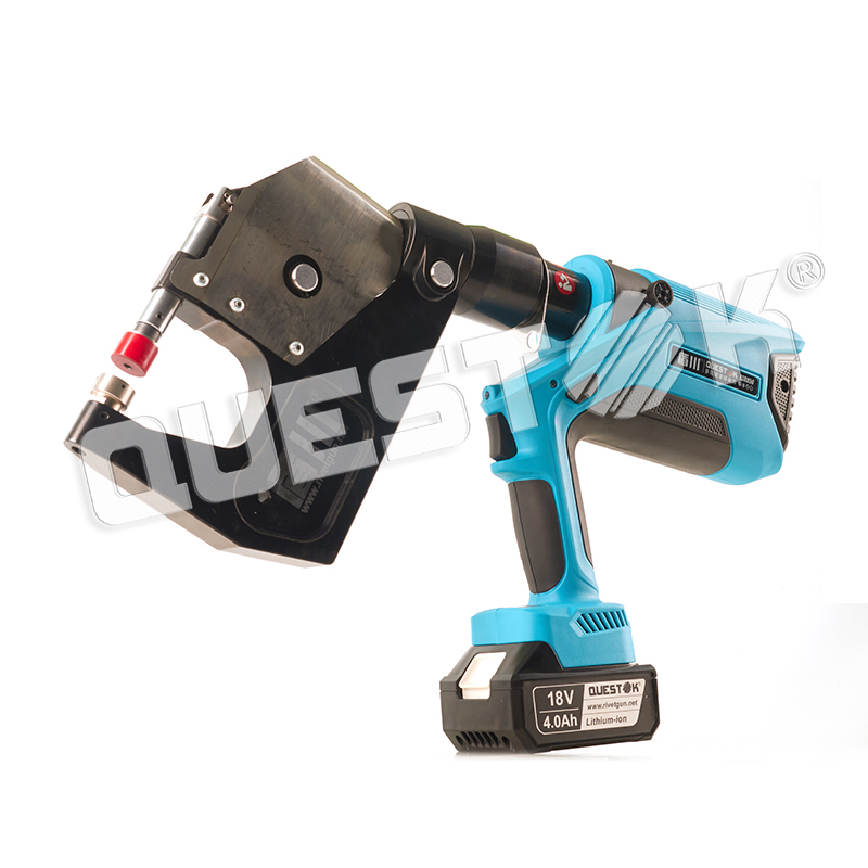 Rivetless handheld clinching gun joining galvanized sheet metal components