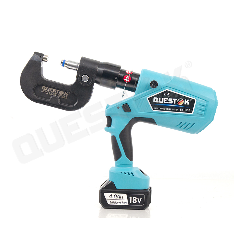 Questok sheet metal clinching gun for adjustable force comparison