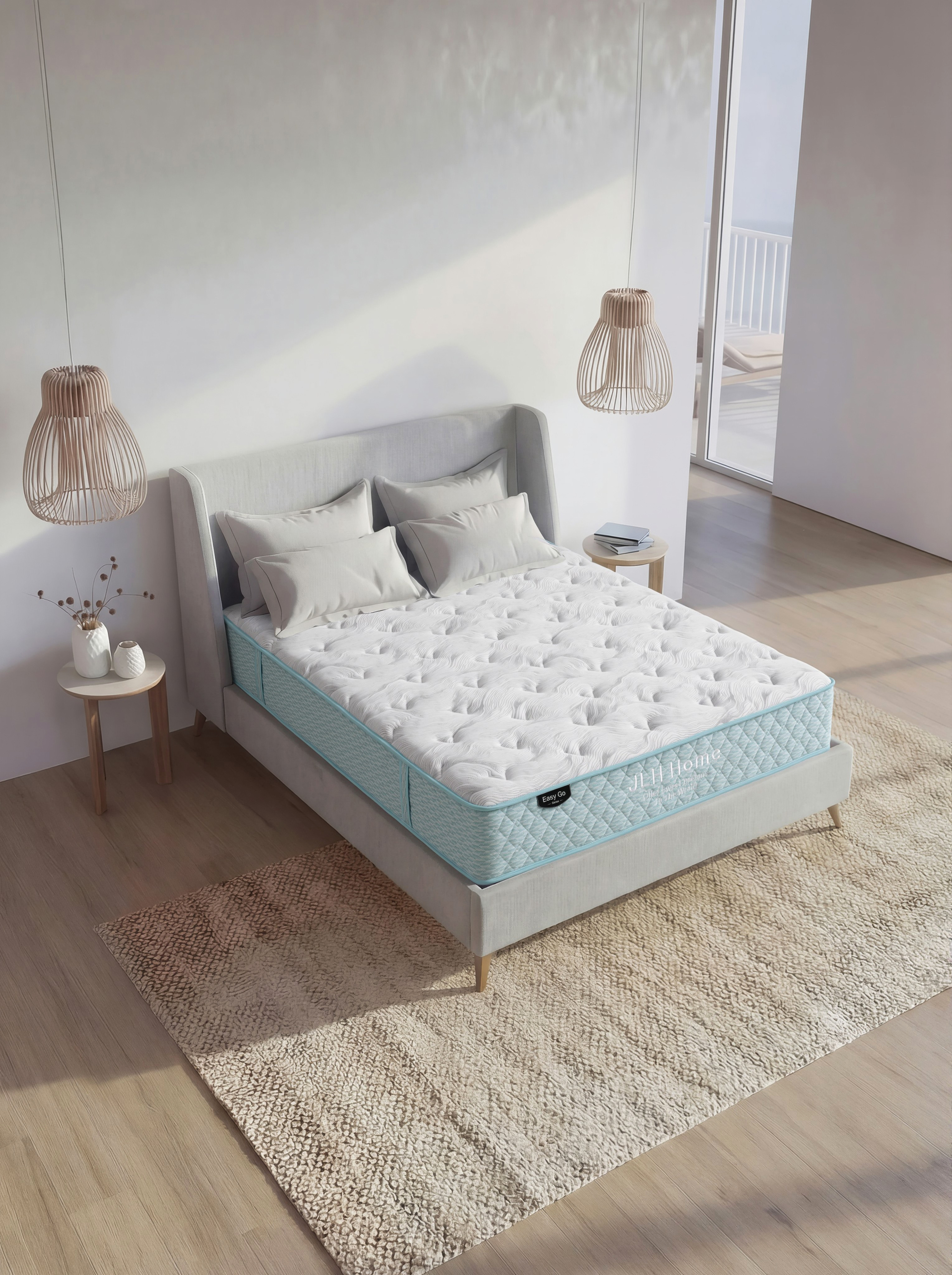 Hotel-grade pocket spring mattress with high-density foam layers