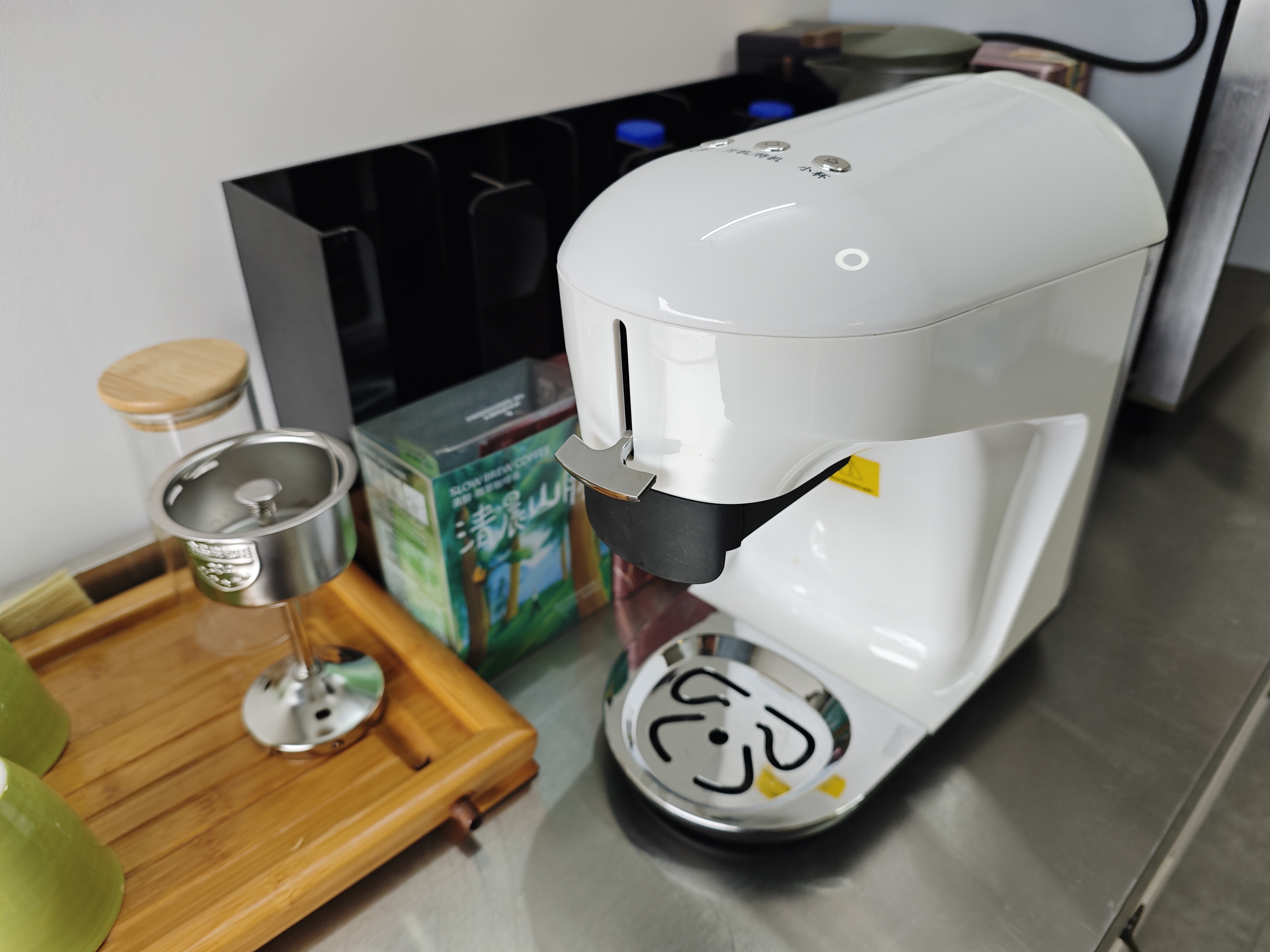 Packaged coffee machine for export shipment