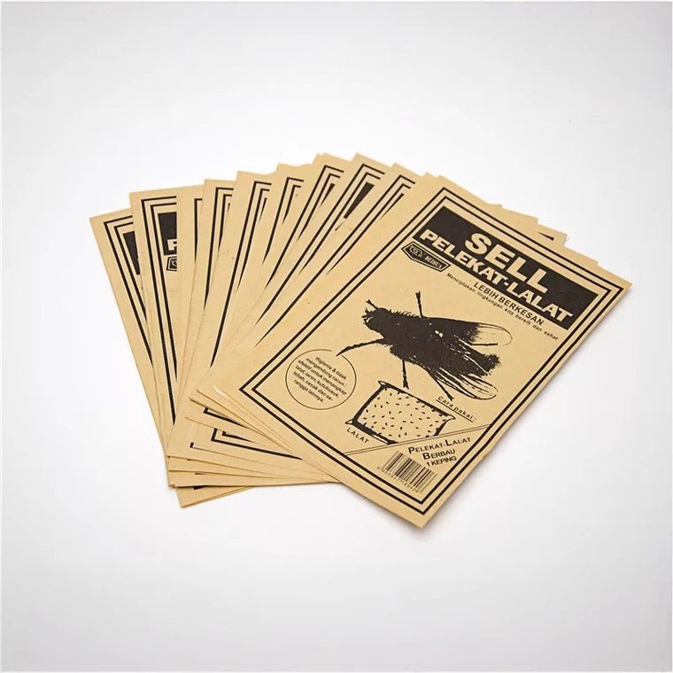 Bulk fly paper sheets manufacturing and packaging