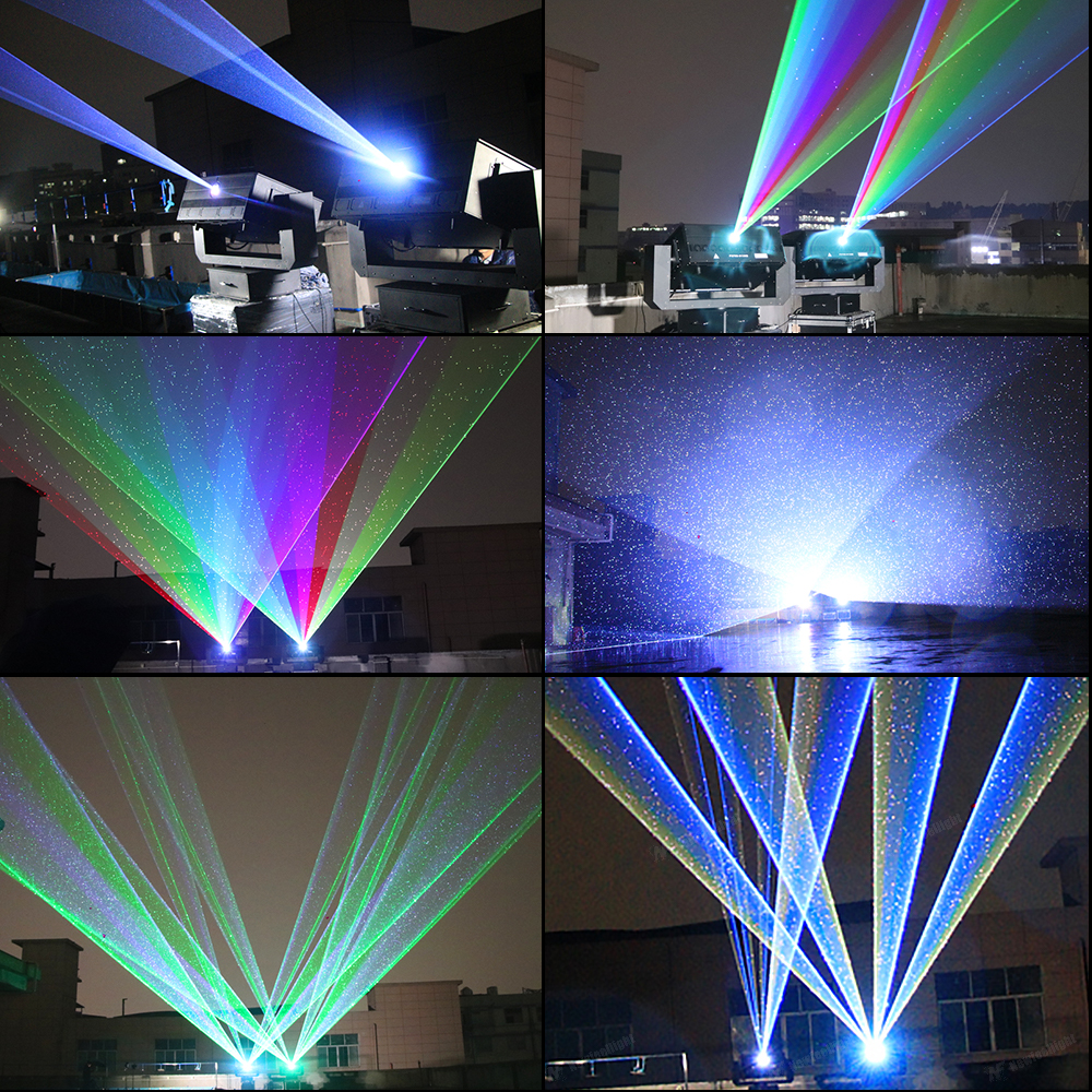 80W 100W 130W RGB FB4 Outdoor Laser Projector designed for landmark lighting and cold-weather permanent installations