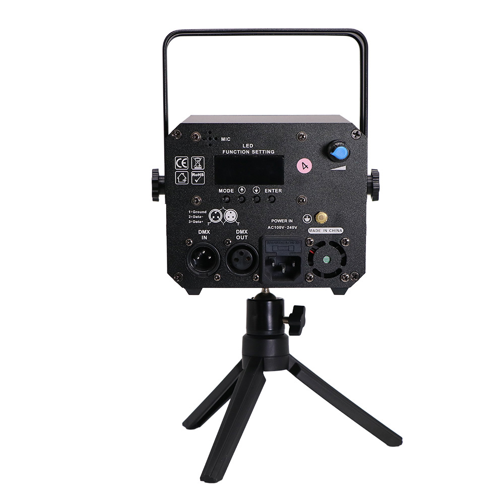 Compact RGB laser mapping projector showing optical scanner capability
