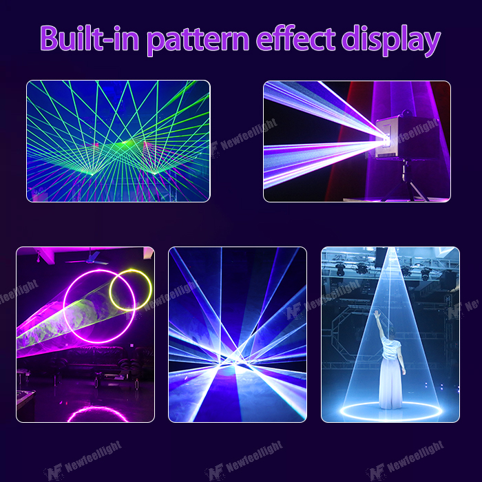Portable RGB Laser Projector rear panel and control interface details