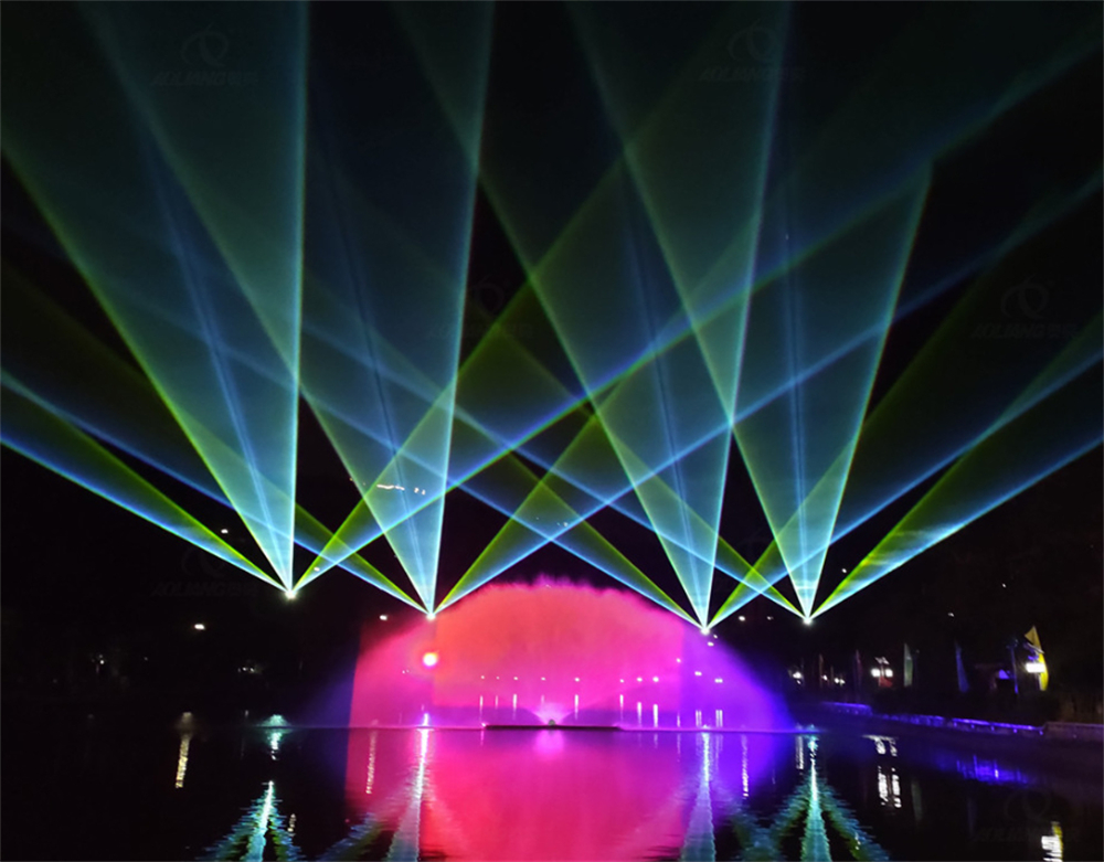 RGB laser projector for professional stage and outdoor event lighting