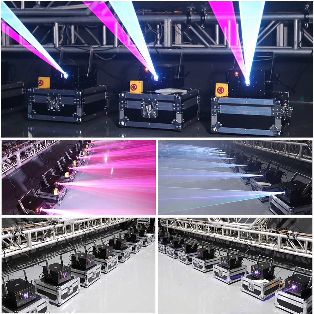 RGB animation laser projector with event control connections