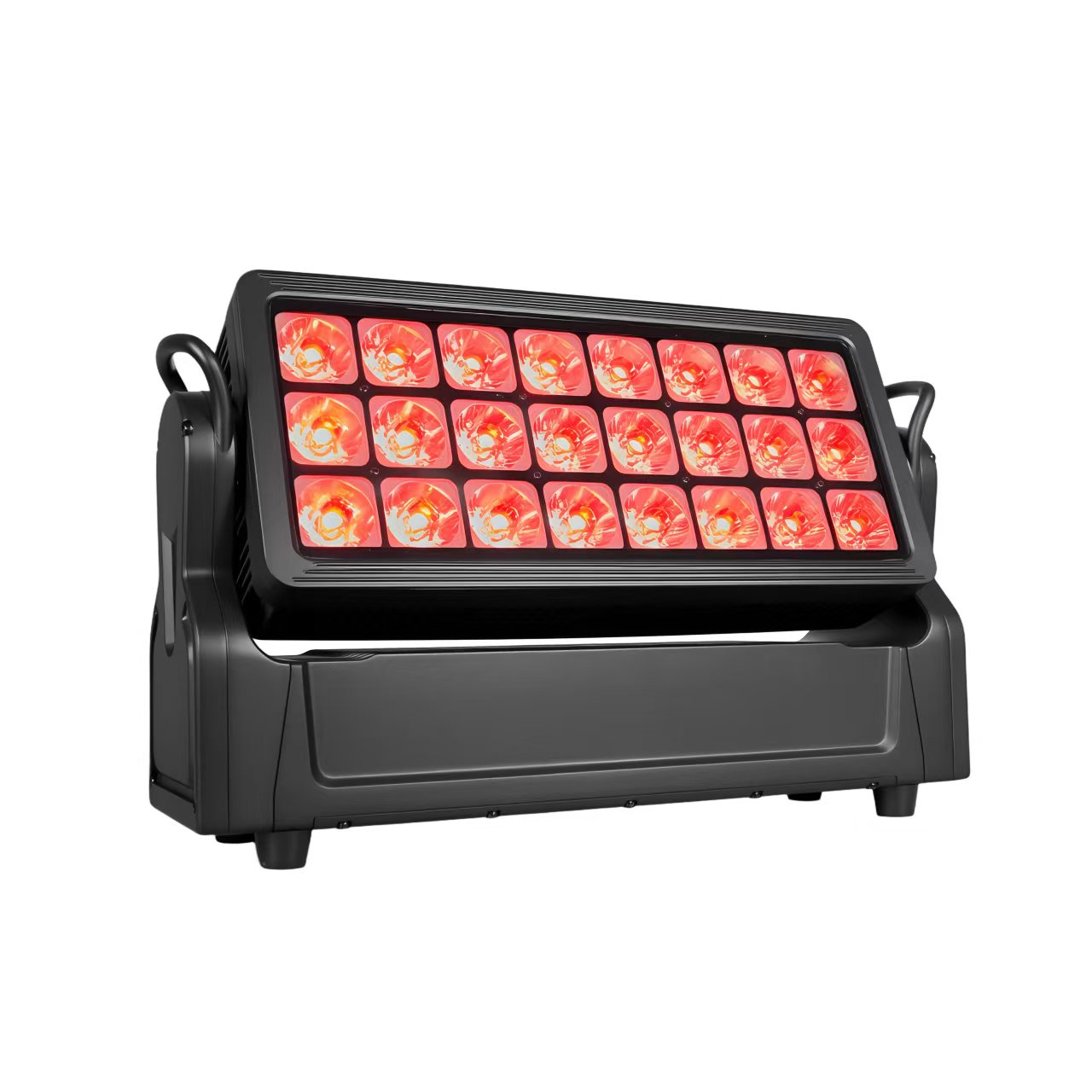 High power LED flood light LEDARC 2420P back panel showing cooling system and ports