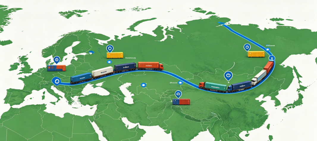 China to Europe railway shipping transport services and cargo handling
