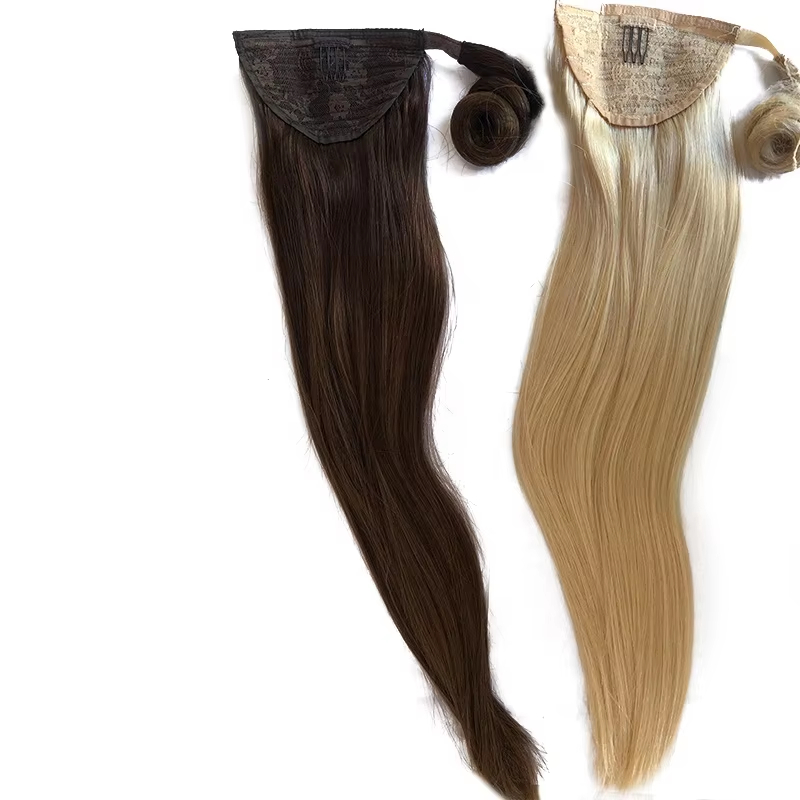100% human hair ponytail extensions for private label collections