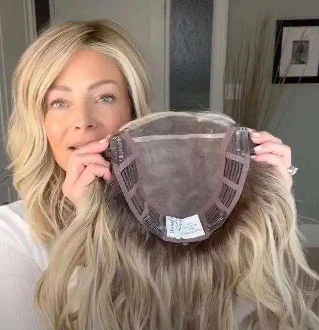 Mono Lace Topper for hair replacement and partial hair coverage