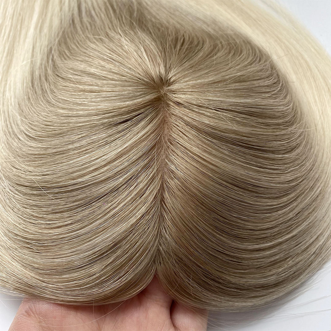 Silk Base Topper with 100% Remy Human Hair and silk base closure