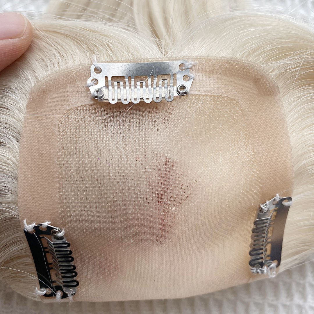 PU Perimeter Topper human hair length and base construction detail