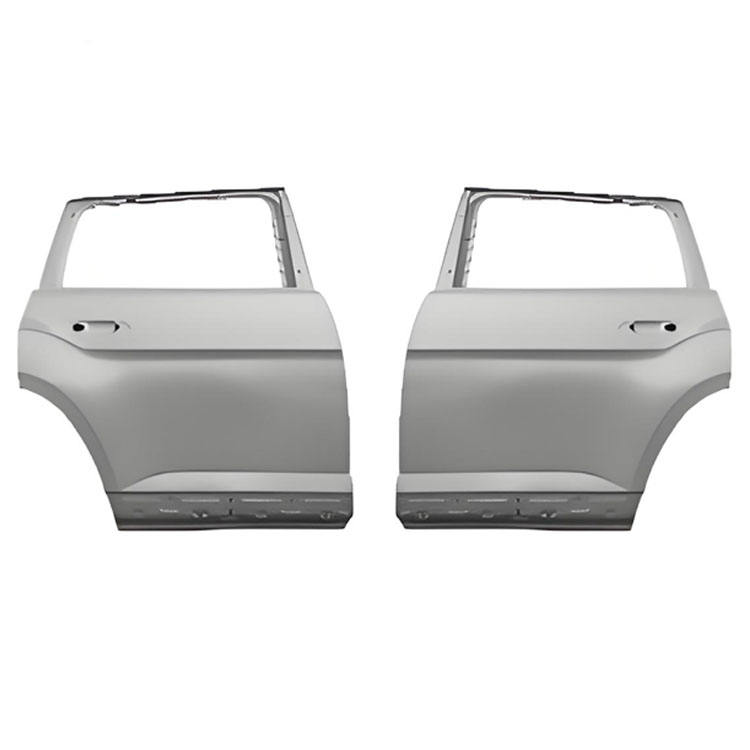 Custom steel car door shell showing inner structural reinforcement and precise stamping