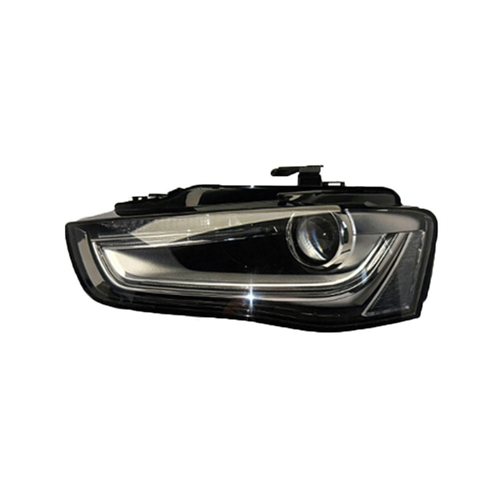 Detailed rear view of LED headlight housing and connectors