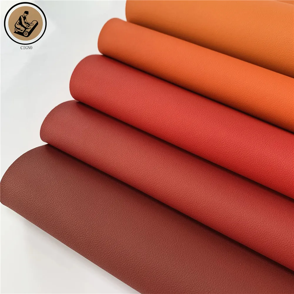 Close-up of PVC synthetic leather showing backing material and thickness consistency