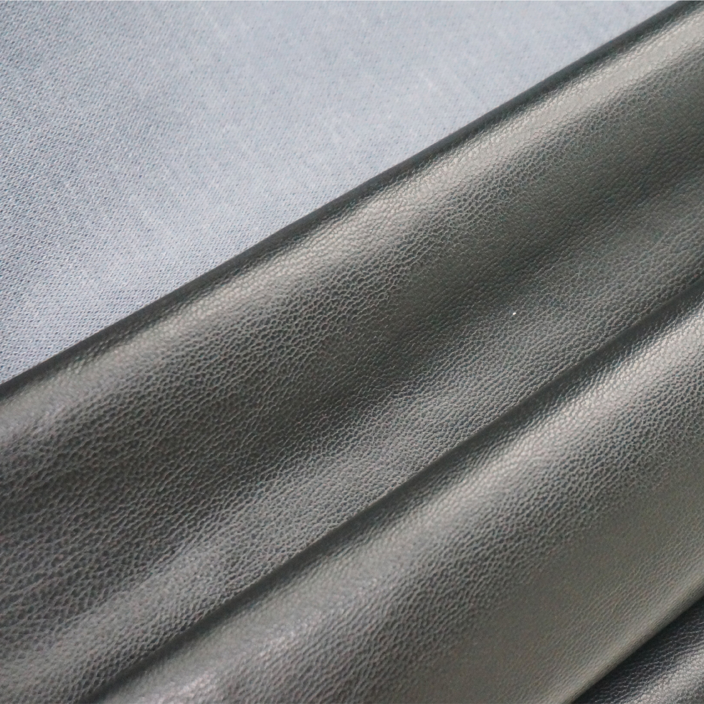 Roll of premium bio-based and recycled vegan synthetic leather