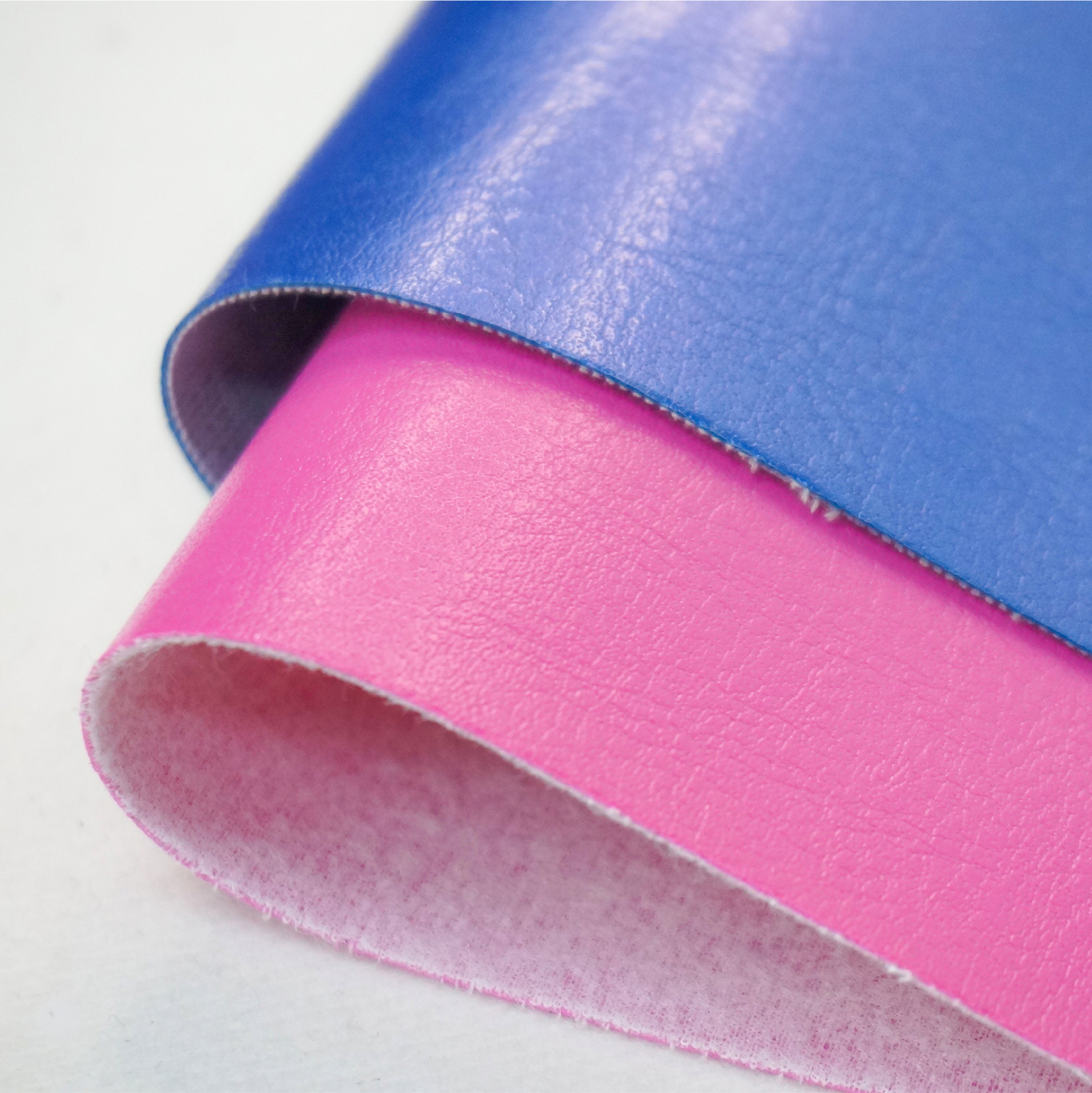 Automotive upholstery synthetic leather backing and texture options