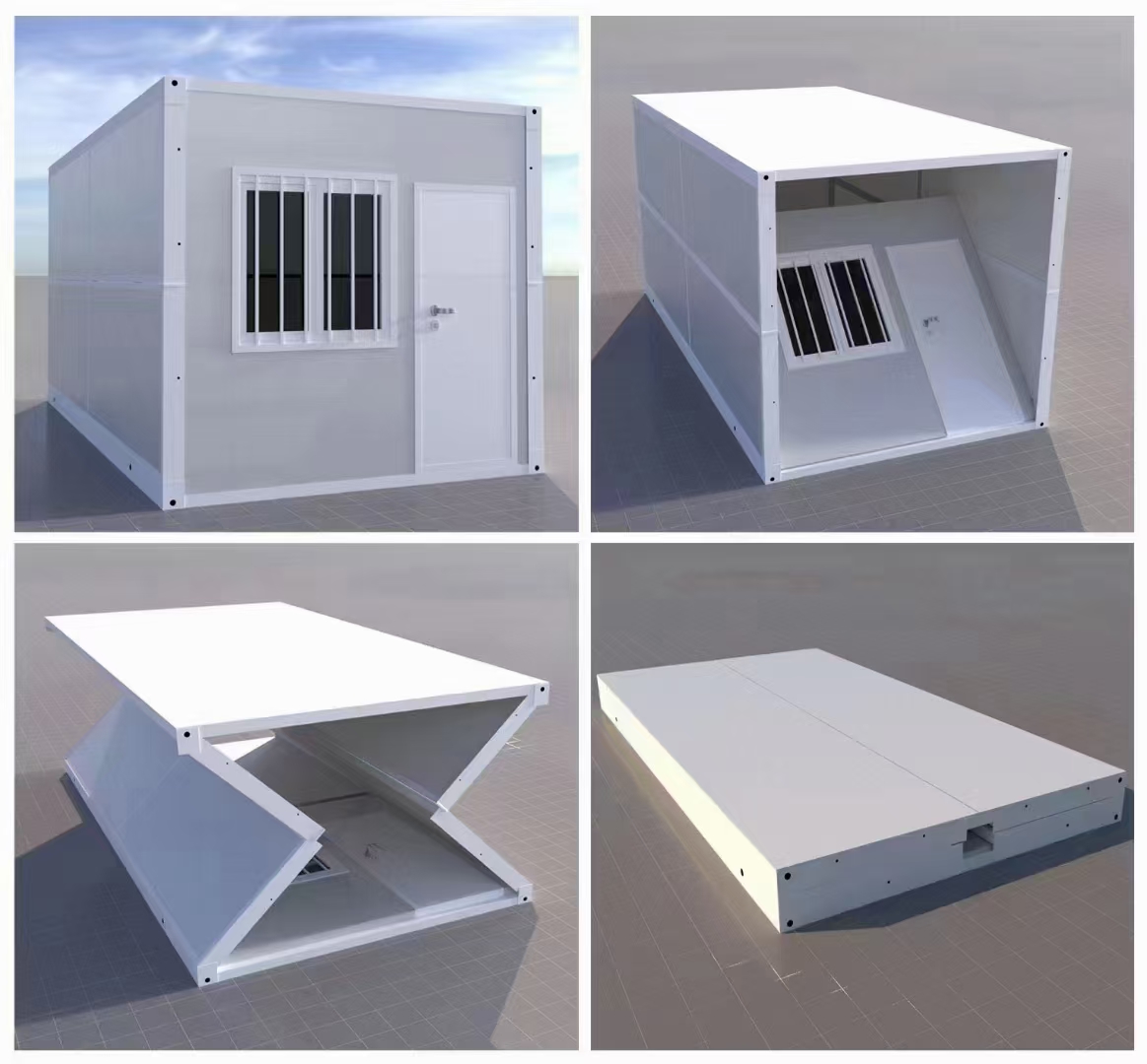 Folding container house modular unit for prototype evaluation