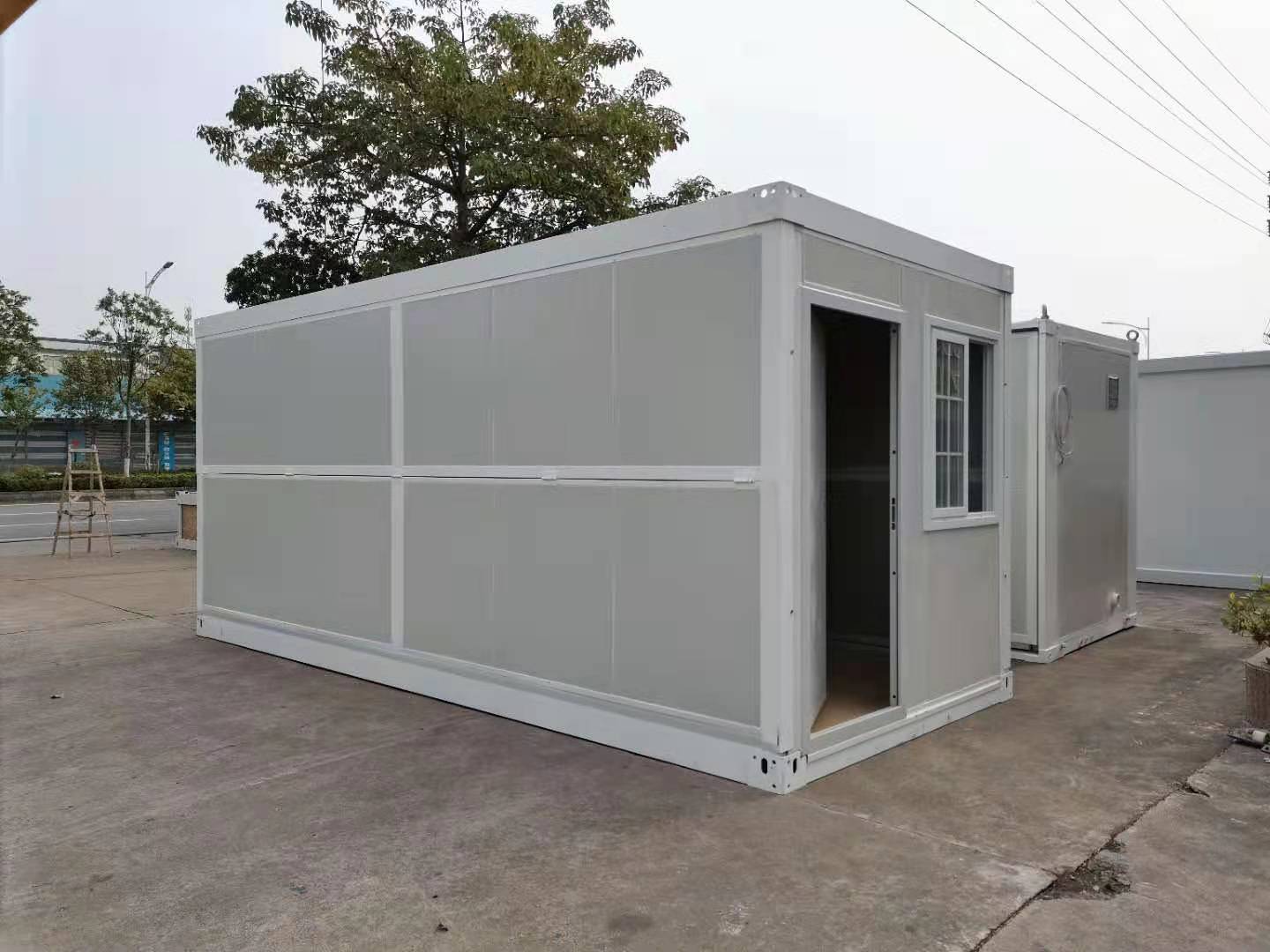 Foldable modular container house structure