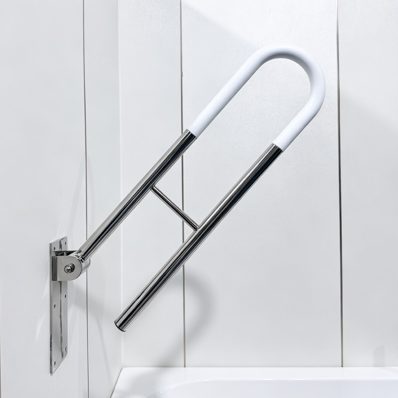 Wall mounted accessible grab bar with 304 stainless steel and polyurethane construction