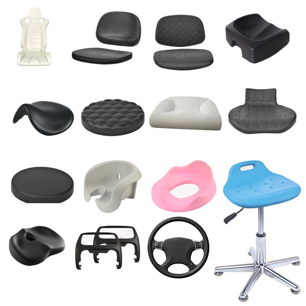 Polyurethane backrest for sports and fitness equipment showing ergonomic design and structural integrity