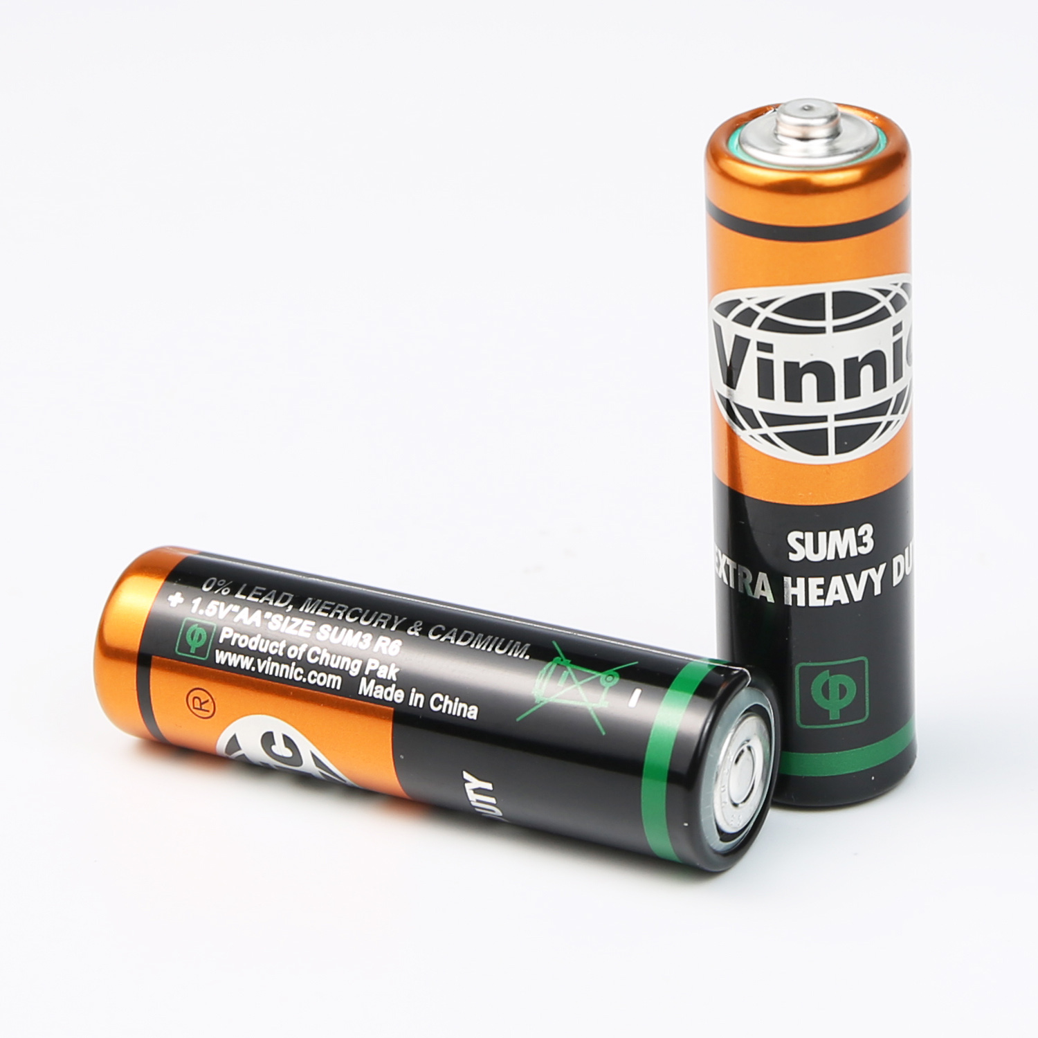 Vinnic battery product packaging and battery samples