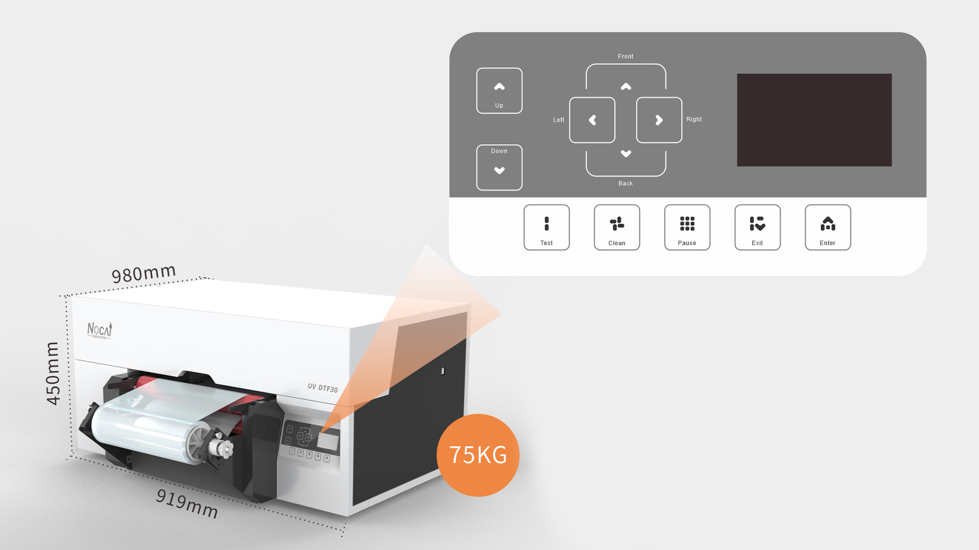 NC-UVDTF30 SMALL UV PRINTER output and integrated lamination equipment