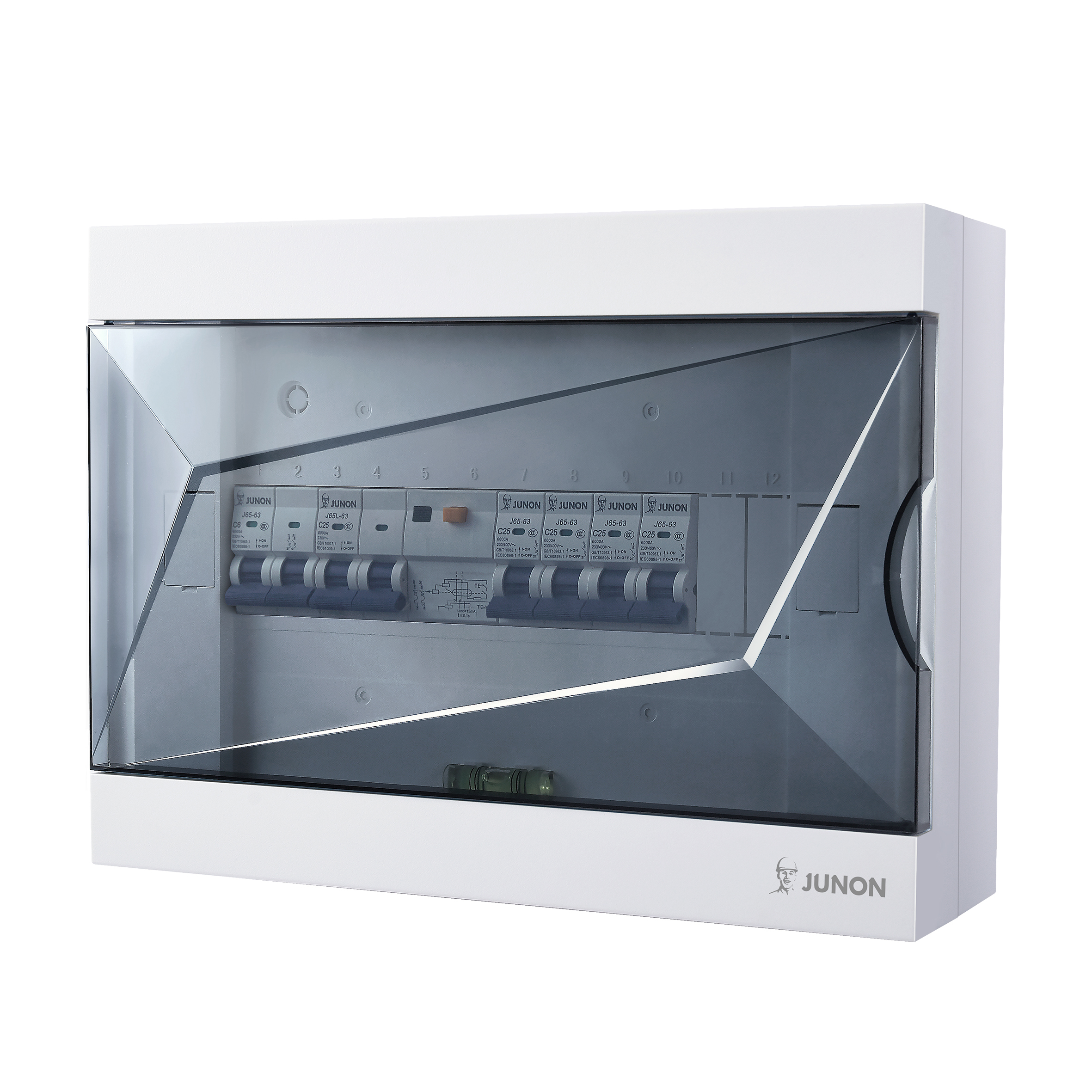 JUNON C6 series 12 way surface mounted distribution box with plastic base