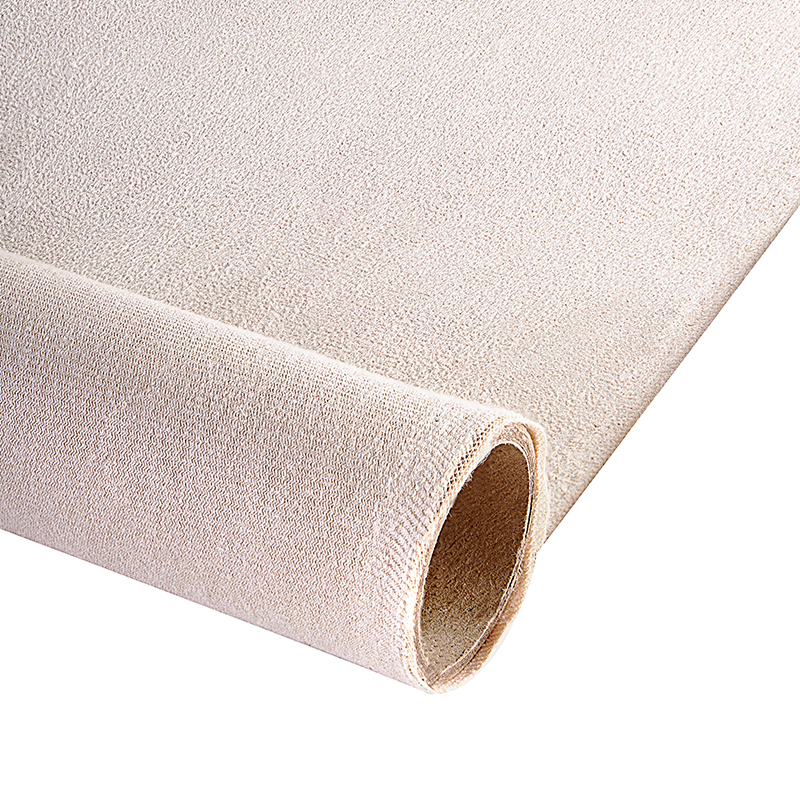Precision textured faux suede and velvet fabric close-up